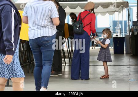 201103 -- LOS ANGELES, le 3 novembre 2020 -- les électeurs font la queue pour voter dans un bureau de vote de Los Angeles, Californie, États-Unis, le 3 novembre 2020. Le vote le jour de l’élection est en cours à travers les États-Unis, alors que la pandémie de COVID-19 fait rage et que la fracture politique s’approfondit. ÉLECTION PRÉSIDENTIELLE américaine Xinhua PUBLICATIONxNOTxINxCHN Banque D'Images