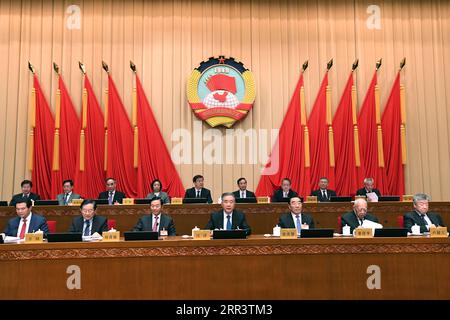 201111 -- BEIJING, le 11 novembre 2020 -- Wang Yang, membre du Comité permanent du Bureau politique du Comité central du Parti communiste chinois et président du Comité national de la Conférence consultative politique du peuple chinois (CCPPC), préside la réunion de clôture de la 14e session du Comité permanent du 13e Comité national de la CCPPC à Beijing, capitale de la Chine, le 11 novembre 2020. CHINE-BEIJING-WANG YANG-CPPCC-SESSION-CLÔTURE CN RAOXAIMIN PUBLICATIONXNOTXINXCHN Banque D'Images