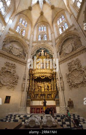 Chapelle de connétable dans la cathédrale de Burgos. Capilla del condestable en la catedral de Burgos Banque D'Images