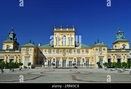 Palais Wilanow à Varsovie, Pologne Banque D'Images