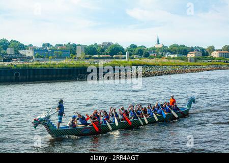 Courses de bateaux-dragons chinois du Rhode Island et festival de Taiwan Day Banque D'Images