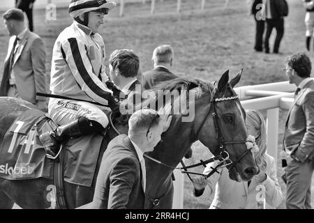 Cheval de course Albasheer et jockey Hollie Doyle Banque D'Images