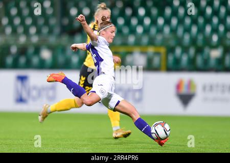 Katowice, Pologne. 06 septembre 2023. Laura Deloose lors du premier tour de qualification de l'UEFA Women's Champions League match de première étape entre Anderlecht et GKS Katowice le 6 septembre 2023 à Katowice, en Pologne. (Photo de PressFocus/Sipa USA) crédit : SIPA USA/Alamy Live News Banque D'Images