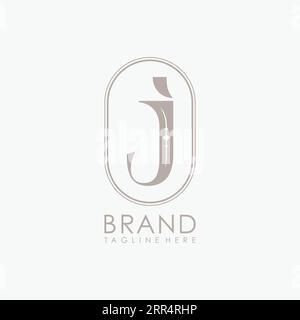 Unique serif majuscule lettrage J logo société et entreprise d'icône. Illustration vectorielle Illustration de Vecteur