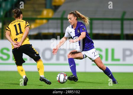 Katowice, Pologne. 06 septembre 2023. Allie Thornton lors du premier tour de qualification de l'UEFA Women's Champions League match de première étape entre Anderlecht et GKS Katowice le 6 septembre 2023 à Katowice, en Pologne. (Photo de PressFocus/Sipa USA) crédit : SIPA USA/Alamy Live News Banque D'Images