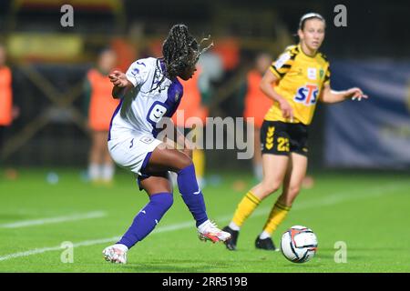 Katowice, Pologne. 06 septembre 2023. Esther Buabadi lors du premier tour de qualification de l'UEFA Women's Champions League match de première étape entre Anderlecht et GKS Katowice le 6 septembre 2023 à Katowice, en Pologne. (Photo de PressFocus/Sipa USA) crédit : SIPA USA/Alamy Live News Banque D'Images