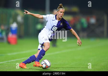 Katowice, Pologne. 06 septembre 2023. Laura Deloose lors du premier tour de qualification de l'UEFA Women's Champions League match de première étape entre Anderlecht et GKS Katowice le 6 septembre 2023 à Katowice, en Pologne. (Photo de PressFocus/Sipa USA) crédit : SIPA USA/Alamy Live News Banque D'Images