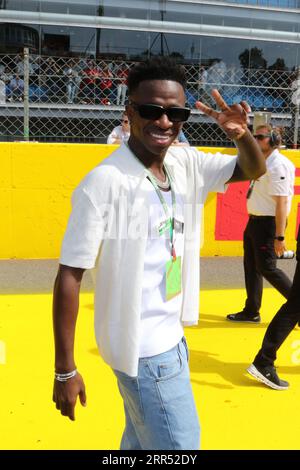 Monza, Italie. 03 septembre 2023. MONZA, Italie, 3. Septembre 2023 ; Vinicius Junior, nommé Vini Jr - Joue au FC Real Madrid, joueur de football brésilien-espagnol - Parco di Monza, Autodromo, Formule 1, F1, Grand Prix d'Italie, Grosser Preis von Italien, GP d'Italie, Motorsport, Race, Formel1, Honorarpflichtiges Foto, image payante, Copyright © Arthur THILL/ATP images (THILL Arthur/ATP/SPP) crédit : SPP Sport Press photo. /Alamy Live News Banque D'Images