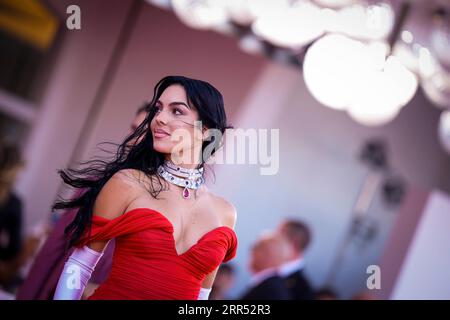 Venise, Italie. 05 septembre 2023. Georgina Rodriguez assiste à un tapis rouge pour le film ''Enea'' au 80e Festival International du film de Venise le 05 septembre 2023 à Venise, en Italie. (Photo Daniele Cifala/NurPhoto) crédit : NurPhoto SRL/Alamy Live News Banque D'Images