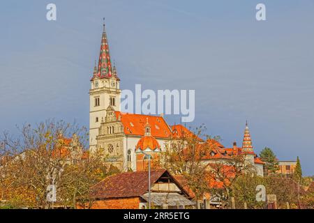 Église Marija Bistrica dans le sanctuaire marial de la Vierge Noire, Croatie Banque D'Images