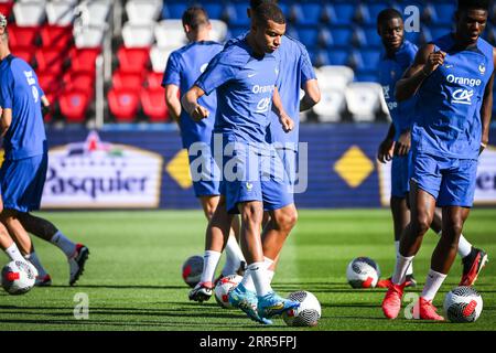 Paris, France. 06 septembre 2023. Kylian MBAPPE de France lors de l'entraînement de l'équipe de France avant l'UEFA Euro 2024, match de football européen des qualifications entre la France et l'Irlande, le 6 septembre 2023 au Parc des Princes Stadium à Paris, France - photo Matthieu Mirville/DPPI crédit : DPPI Media/Alamy Live News Banque D'Images