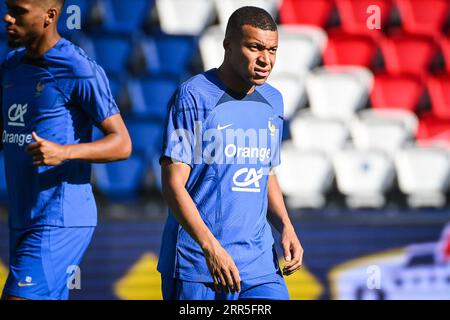 Paris, France. 06 septembre 2023. Kylian MBAPPE de France lors de l'entraînement de l'équipe de France avant l'UEFA Euro 2024, match de football européen des qualifications entre la France et l'Irlande, le 6 septembre 2023 au Parc des Princes Stadium à Paris, France - photo Matthieu Mirville/DPPI crédit : DPPI Media/Alamy Live News Banque D'Images