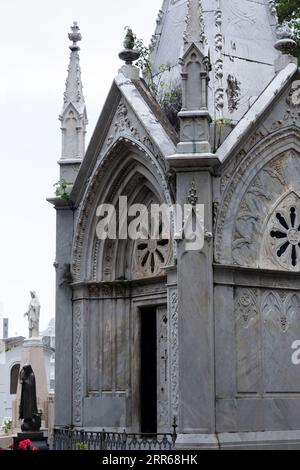 Salvador, Bahia, Brésil - 21 janvier 2015 : monuments historiques du cimetière Campo Santo, dans la ville de Salvador, Bahia. Banque D'Images