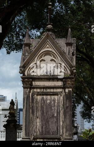 Salvador, Bahia, Brésil - 21 janvier 2015 : monuments historiques du cimetière Campo Santo, dans la ville de Salvador, Bahia. Banque D'Images