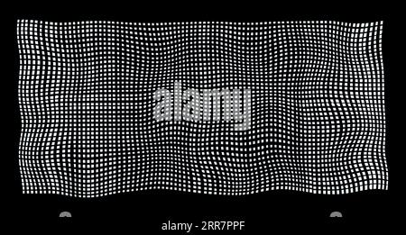 Fond abstrait déformé motif d'onde noir et blanc formes torsadées courbes illusion optique Illustration vectorielle isolée Illustration de Vecteur