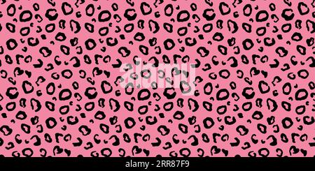 Fond Leopard motif Seamless Cheetah rose Illustration de Vecteur