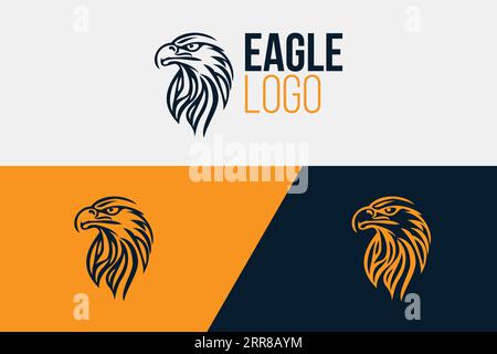 Logo vectoriel de tête d'aigle Illustration de Vecteur