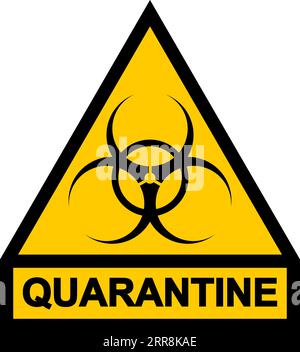 Signez la zone de quarantaine Arrêtez la nouvelle épidémie de coronavirus covid 19 Illustration de Vecteur