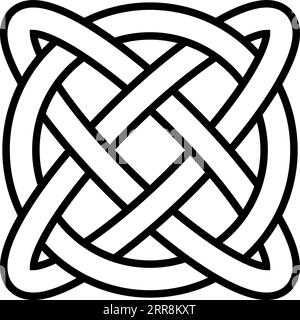 Symbole de noeud celtique vie éternelle symbole d'amulette infini longévité santé Illustration de Vecteur
