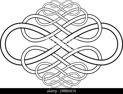 Motif de noeud de calligraphie du symbole de l'infini Illustration de Vecteur