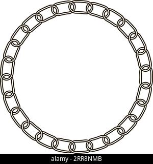 Motif de maillon de chaîne, chaîne vectorielle de cercle Illustration de Vecteur