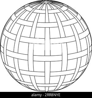 Globe sphère planète terre avec entrelacement Illustration de Vecteur