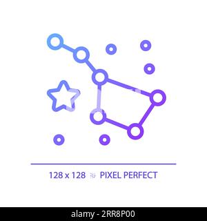 Icône de vecteur linéaire gradient parfait de pixel constellation Illustration de Vecteur