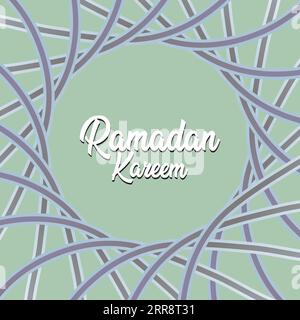 Ramadan Kareem publication sur les médias sociaux, festival, salutation. Illustration de Vecteur