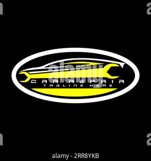 vecteur de conception de logo de réparation de voiture de sport automobile Illustration de Vecteur