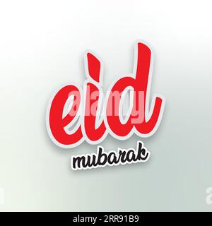 EID mubarak publication sur les médias sociaux, festival, salutation. Illustration de Vecteur