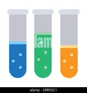 Ensemble de vecteurs de tubes à essai Illustration de Vecteur
