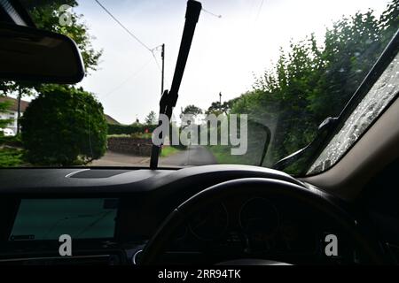 7septembre2023. Sahara Dust couvre la voiture au Royaume-Uni. Crédit photo Robert Timoney/Alamy/Live/News Banque D'Images