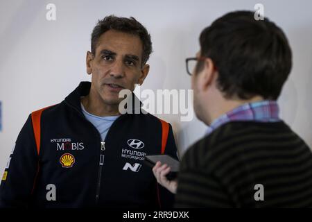 ABITEBOUL Cyril, Hyundai Motorsport Team principal, portrait lors du Rallye Acropolis Grèce 2023, 10e manche du Championnat du monde des voitures de rallye WRC 2023, du 7 au 10 septembre 2023 à Lamia, Grèce Banque D'Images