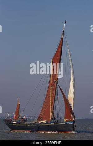 La Thames barge Centaur, Blackwater Barge Match, Essex Banque D'Images