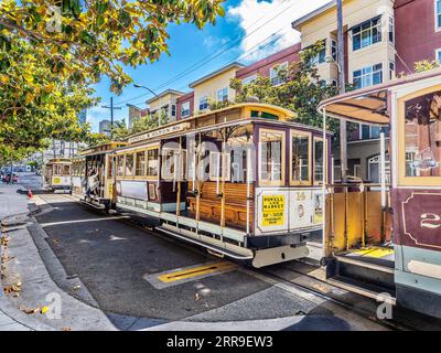 Tramways publics à San Francisco, Californie États-Unis Banque D'Images