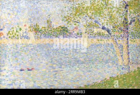 Georges Seurat - la Seine vue de la Grande Jatte 1888 Banque D'Images