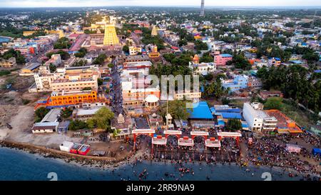 Hindu Load Siva Temple situé à Rameshwaram dans la partie sud de Tamilnadu Banque D'Images