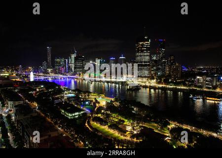 210721 -- BRISBANE, le 21 juillet 2021 -- une photo prise le 3 avril 2019 montre une vue de Brisbane, en Australie. La ville australienne de Brisbane a remporté le droit d'accueillir les Jeux olympiques d'été de 2032 lors d'un vote lors de la 138e session du CIO du Comité International Olympique le 21 juillet 2021, deux jours avant la cérémonie d'ouverture de Tokyo 2020. SP AUSTRALIE-BRISBANE-HÔTE DES JEUX OLYMPIQUES D'ÉTÉ DE 2032 BAIXXUEFEI PUBLICATIONXNOTXINXCHN Banque D'Images