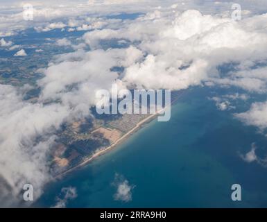 Une vue aérienne de Goring-by-Sea dans le Sussex, Royaume-Uni Banque D'Images