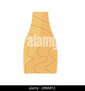 vase fleur en céramique belle icône décor isolé Illustration de Vecteur