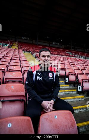 Paul Heckingbottom photographié au Barnsley FC en 2015 Banque D'Images