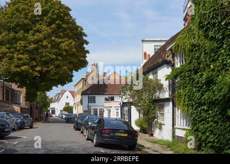 Vieilles maisons le long de Church Street, Old Chiswick, West London UK Banque D'Images