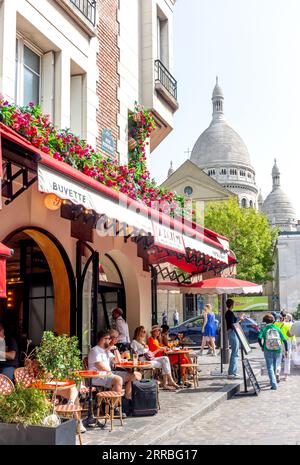 Restaurant la Bohème Montmartre, place du Tertre, Montmartre, Paris, Île-de-France, France Banque D'Images