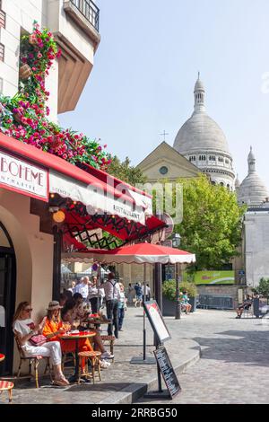 Restaurant la Bohème Montmartre, place du Tertre, Montmartre, Paris, Île-de-France, France Banque D'Images