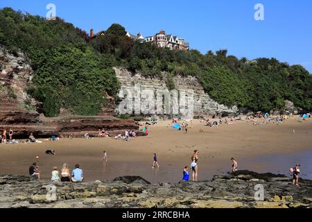 Jackson's Bay, Barry Island le jour le plus chaud de l'année, le 2023 septembre. Banque D'Images