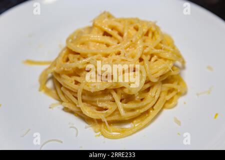 Pâtes italiennes traditionnelles 'Pasta Al Limone' Banque D'Images