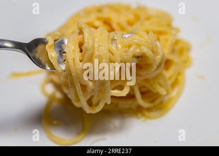 Pâtes italiennes traditionnelles 'Pasta Al Limone' Banque D'Images