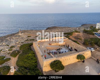 Es Fortí 1730 fortification, Cala d'Or, Santanyí, Majorque, Îles Baléares, Espagne. Banque D'Images
