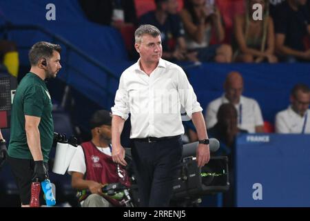 Paris, France. 07 septembre 2023. Stephen Kenny lors du match de football UEFA Euro qualifier France contre Irlande au Parc des Princes le 7 septembre 2023 à Paris. Photo de Lione Lurman/ABACAPRESS.COM crédit : Abaca Press/Alamy Live News Banque D'Images