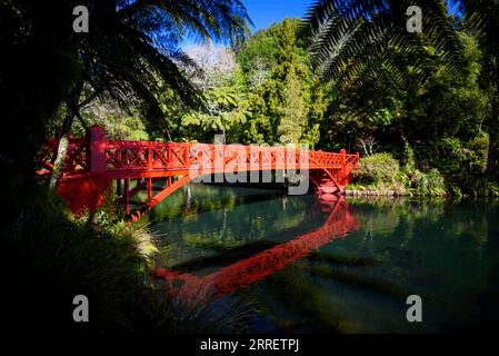 Pont du poète à New Plymouth Banque D'Images